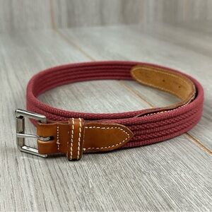 Polo Ralph Lauren Belt Boys 28 Vtg Preppy Nautical Nantucket Red Roller Buckle